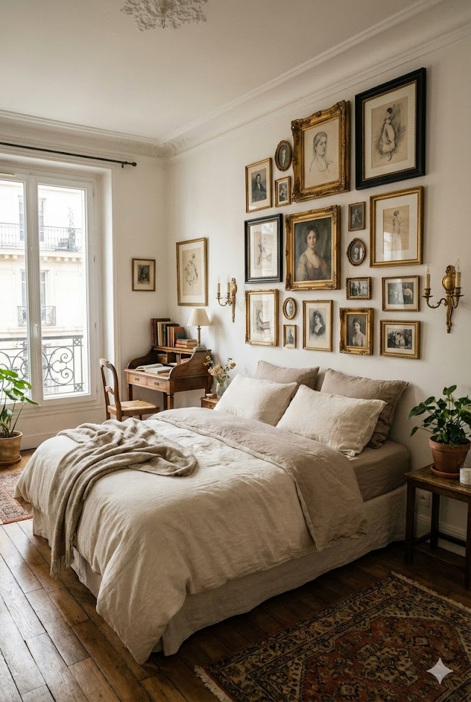 Parisian Chic Bedroom Wall Art & Classic Décor
