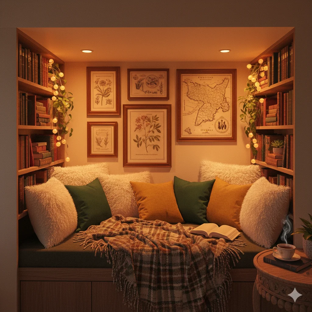 Academia Aesthetic Home Décor library nook