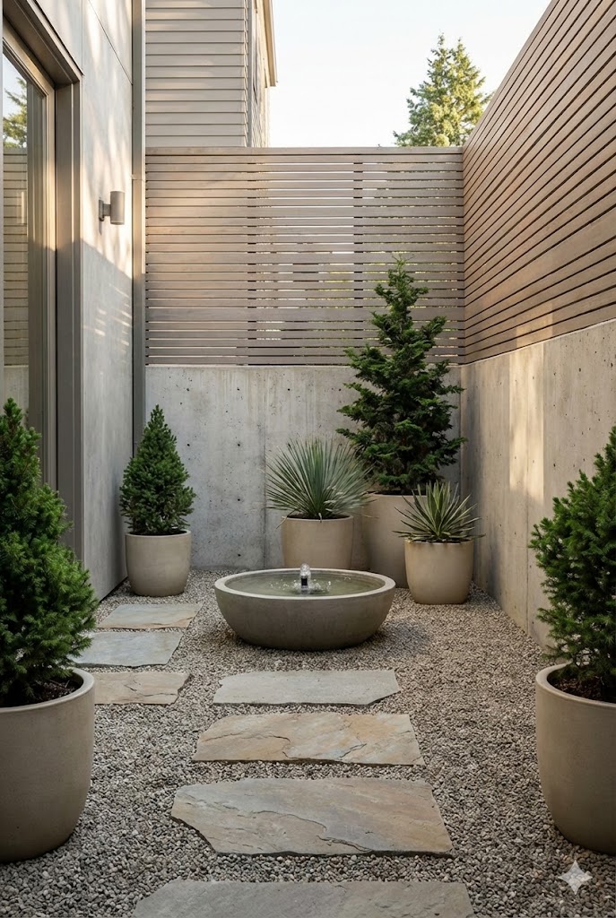 Modern Zen Courtyard designed for urban homes minimalist outdoor sanctuary