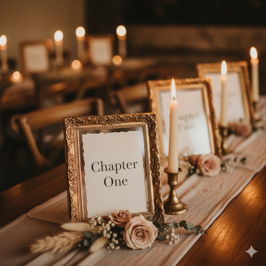 Storytelling Wedding Table Numbers Inspired by Chapters, Verses & Volumes