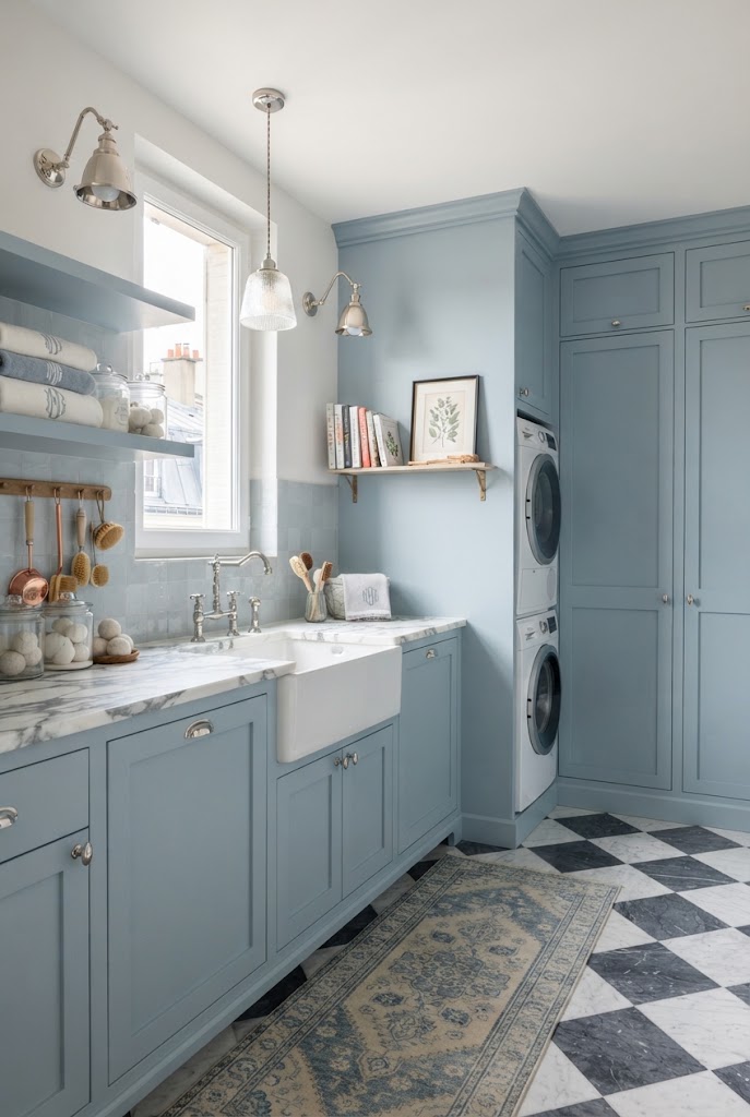 Dusty Blue Laundry Room