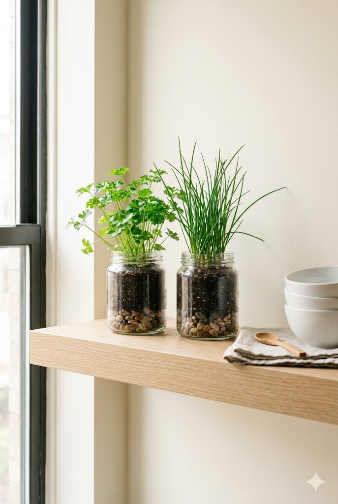Styling Herb Terrariums as Kitchen Décor