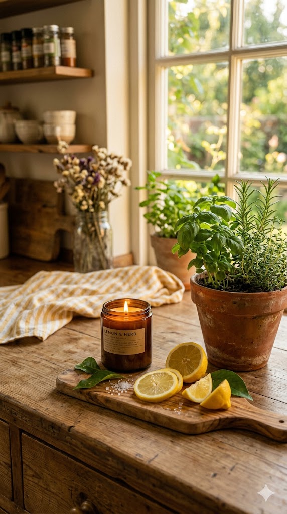lemon-scented candle