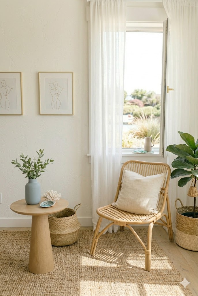 minimal decor Natural Texture Corner coastal aesthetic