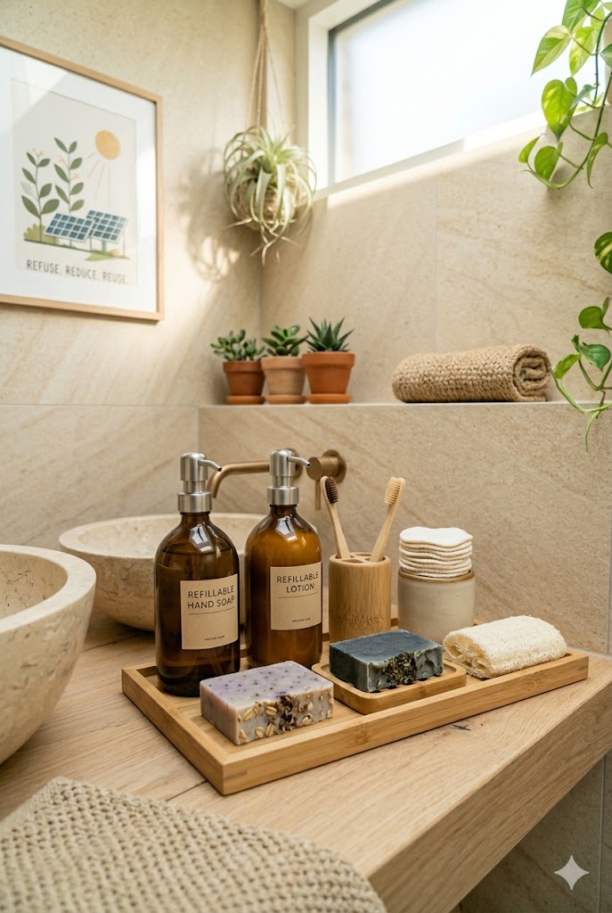 Zero-waste bathroom countertop