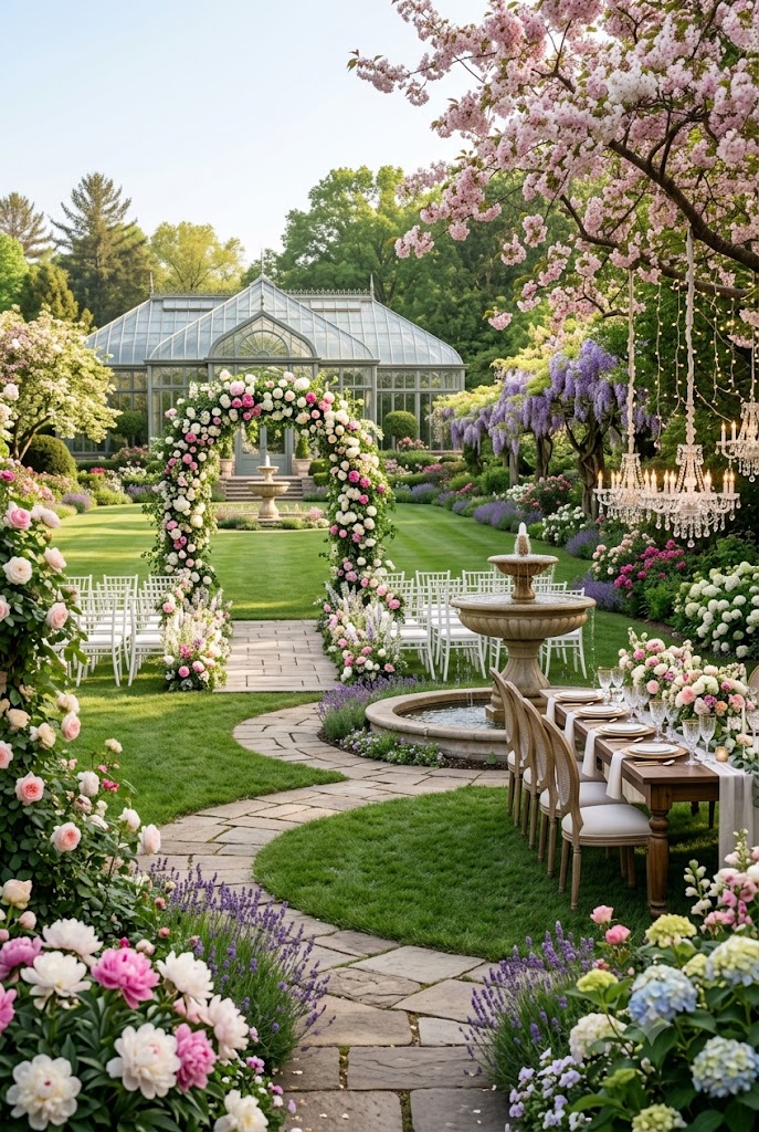 breathtaking botanical garden estate wedding