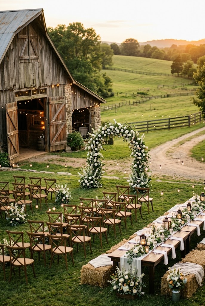 charming countryside barn estate wedding