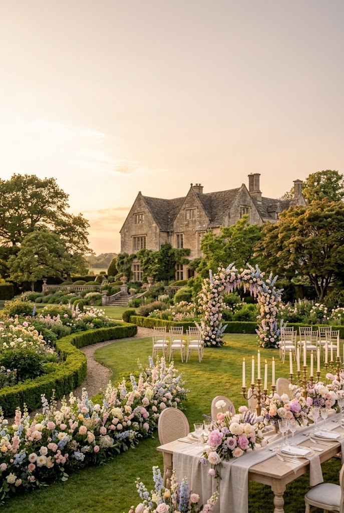 luxurious countryside garden estate wedding