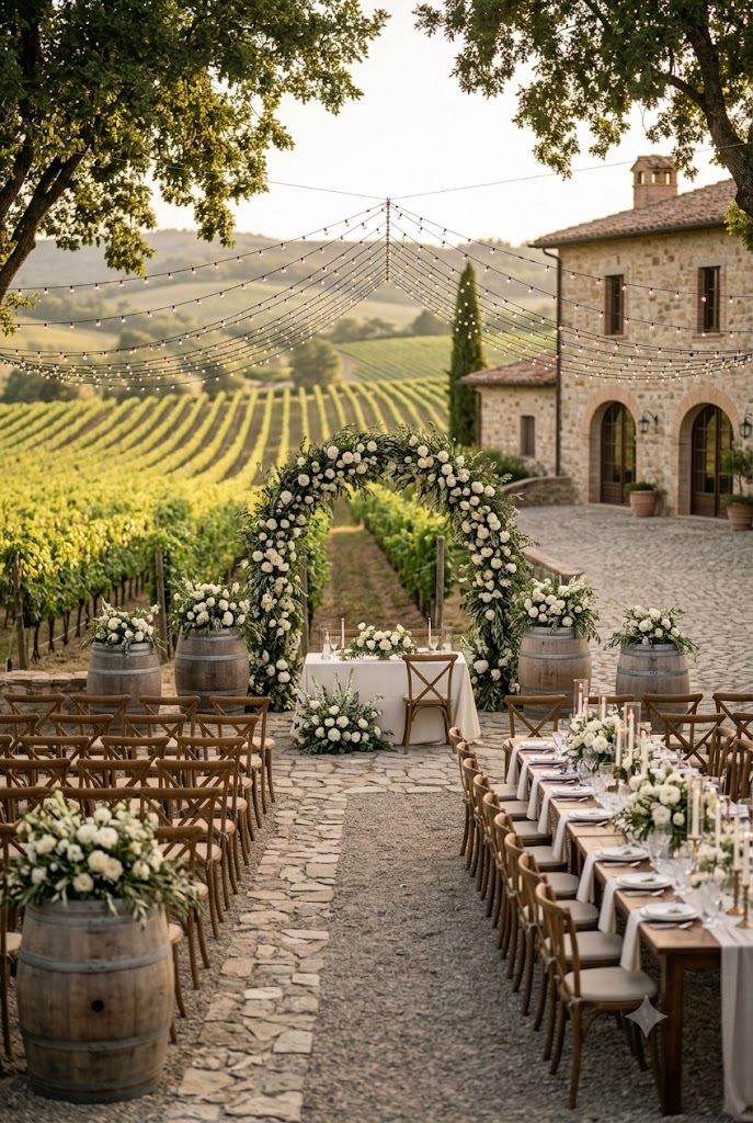 luxurious vineyard estate wedding