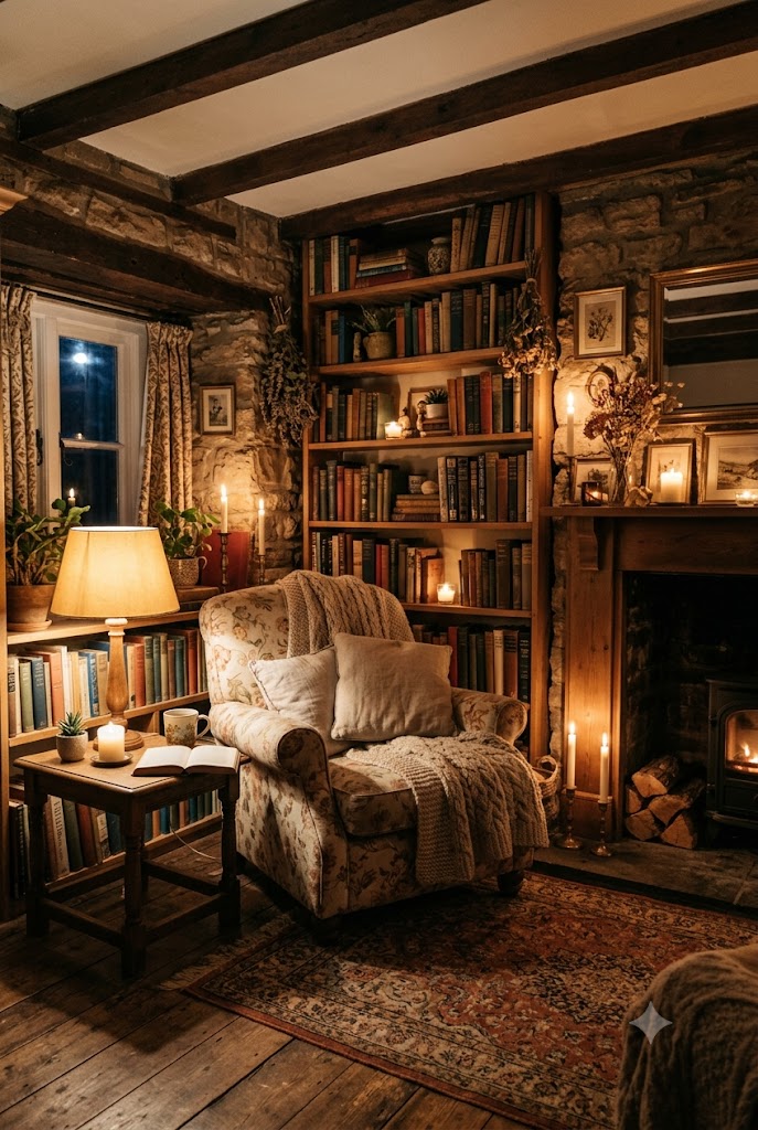 cozy cottagecore Evenings with Warm Lighting