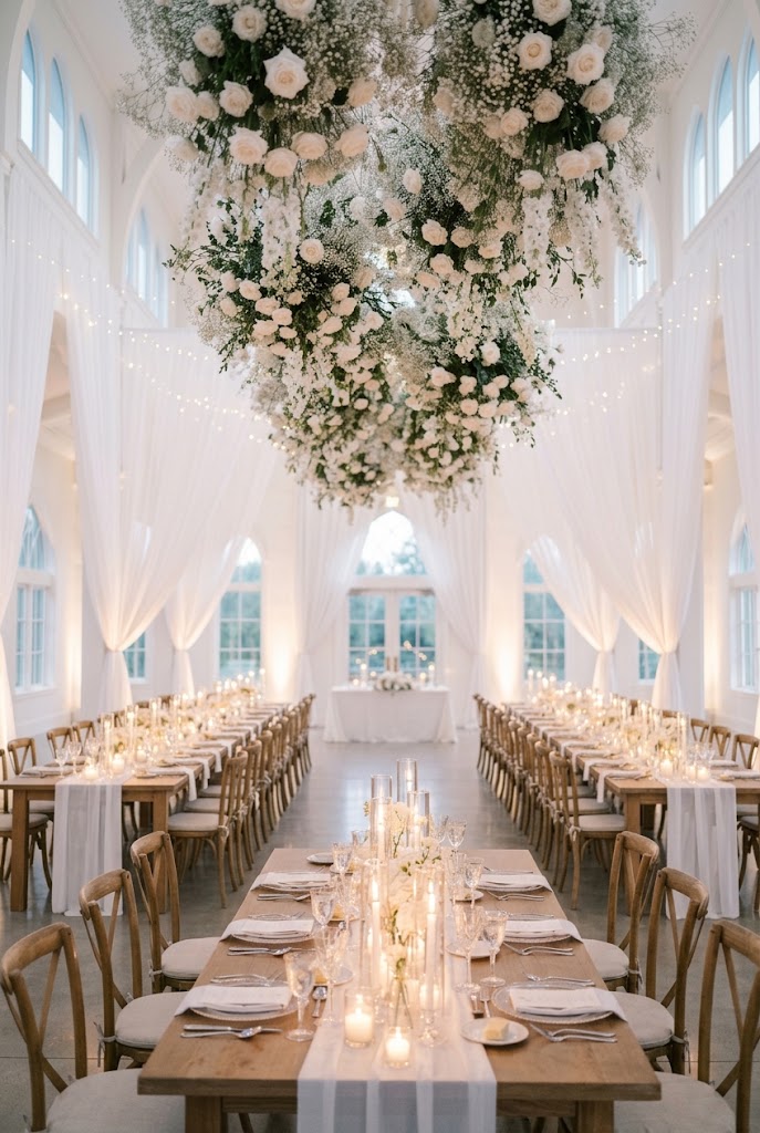 Modern Fairytale wedding reception Styling look