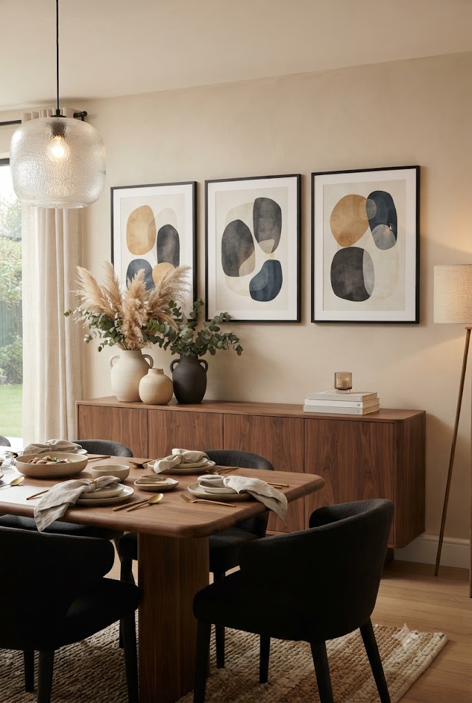 Linear Arrangement Gallery Wall Layout