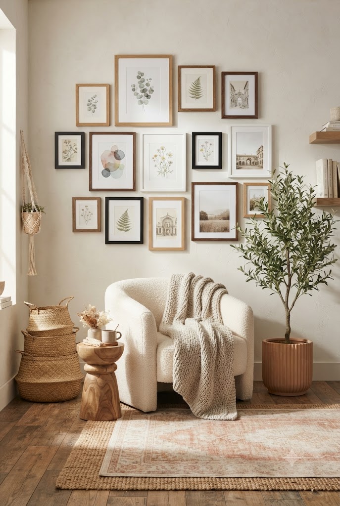 Organic Gallery Wall Layout