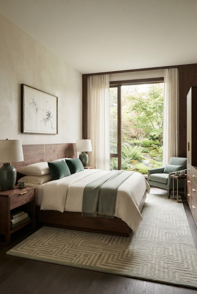 Jade and Sage Green colors in Asian luxury home décor 