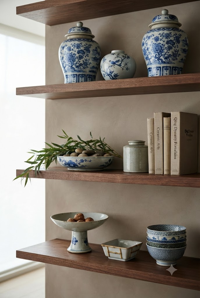 Blue-and-White Porcelain Inspired Interiors