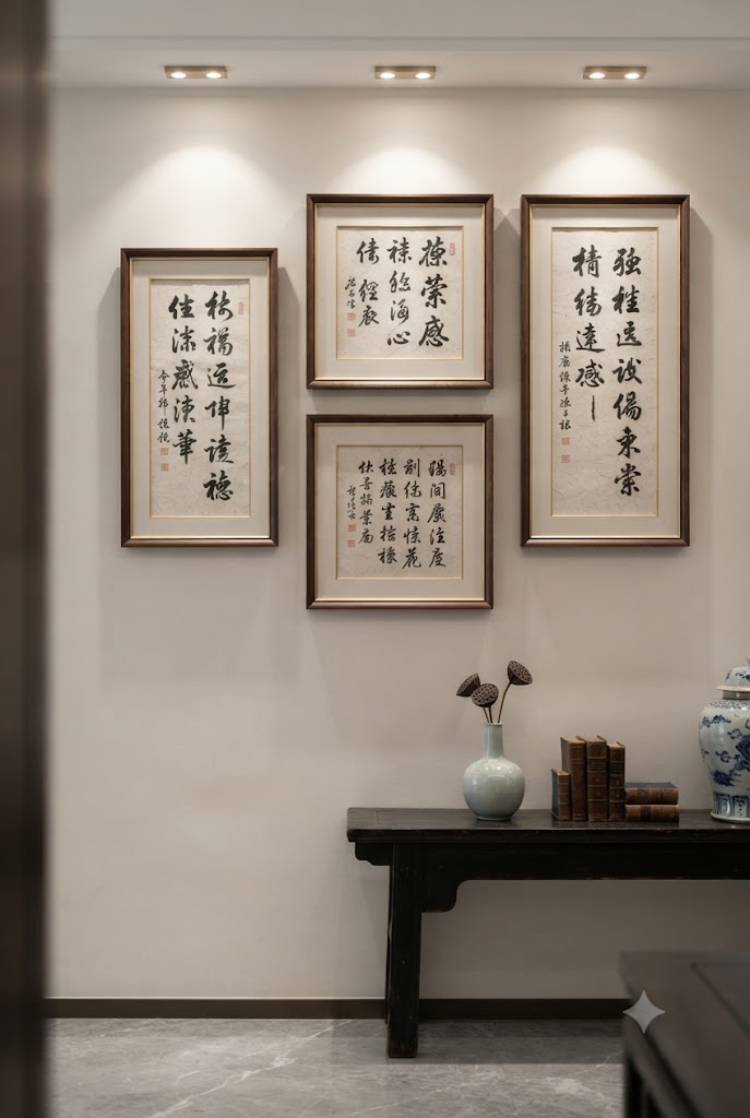 Chinese Calligraphy Gallery Walls