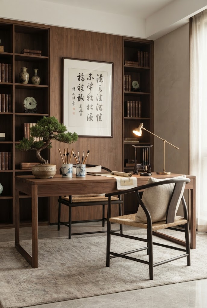 Chinese-inspired home office