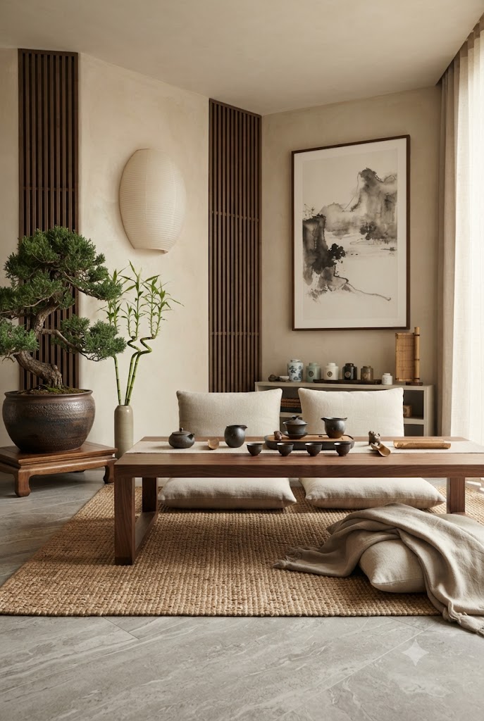 Chinese-inspired tea room