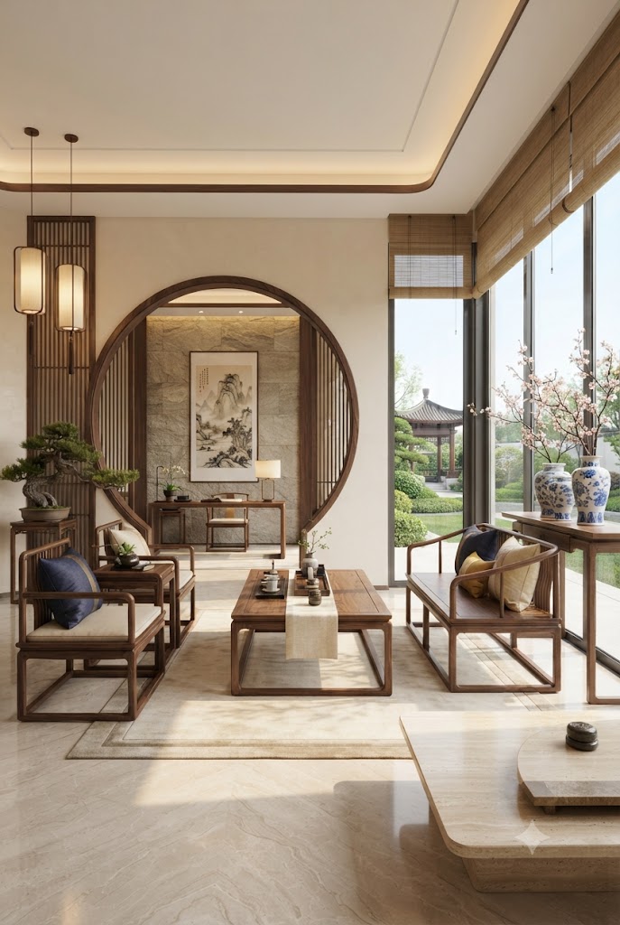 Chinese-inspired living room