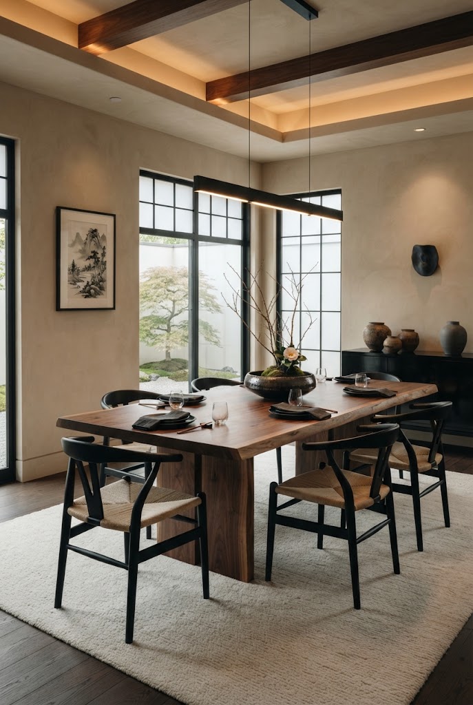 Charcoal and Black luxury Asian interiors