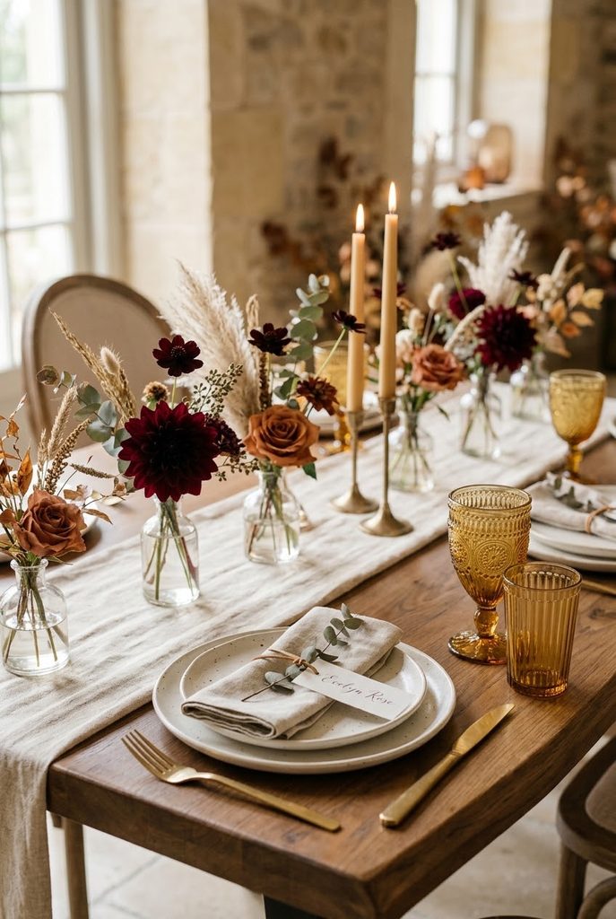 fall color palette micro-wedding aesthetic