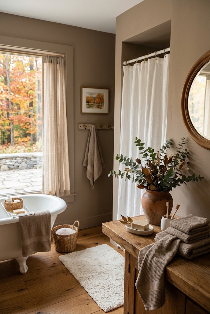 Fall color palette Bathroom