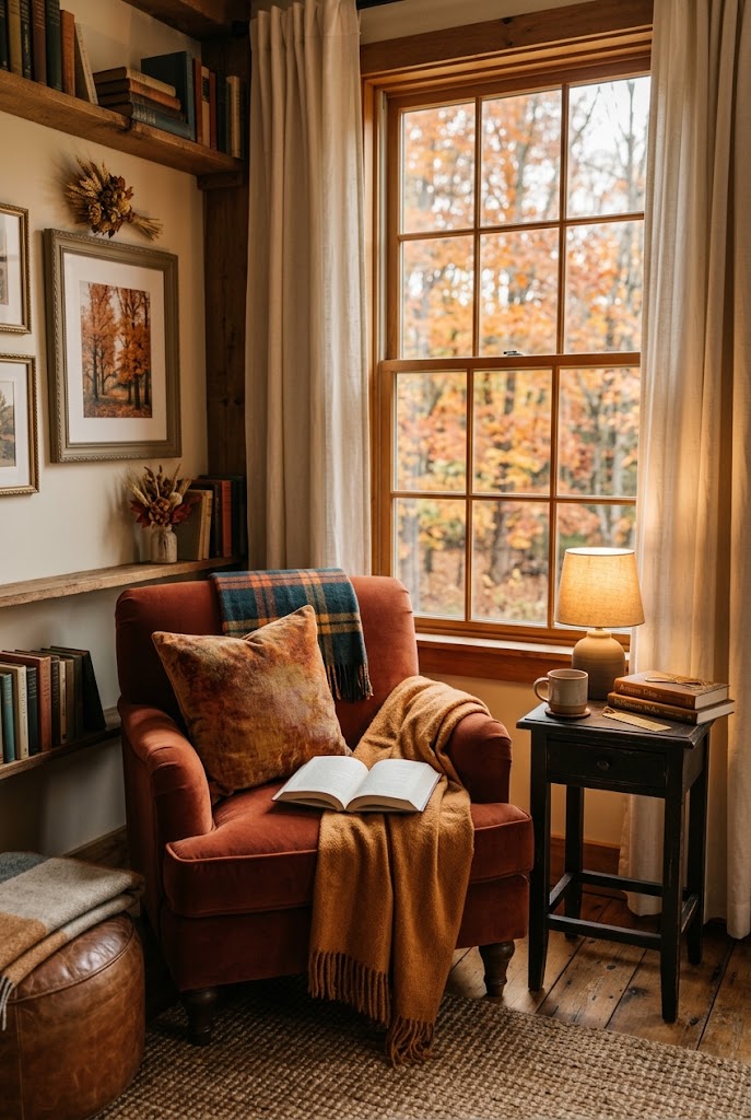 Fall color palette Reading Nook